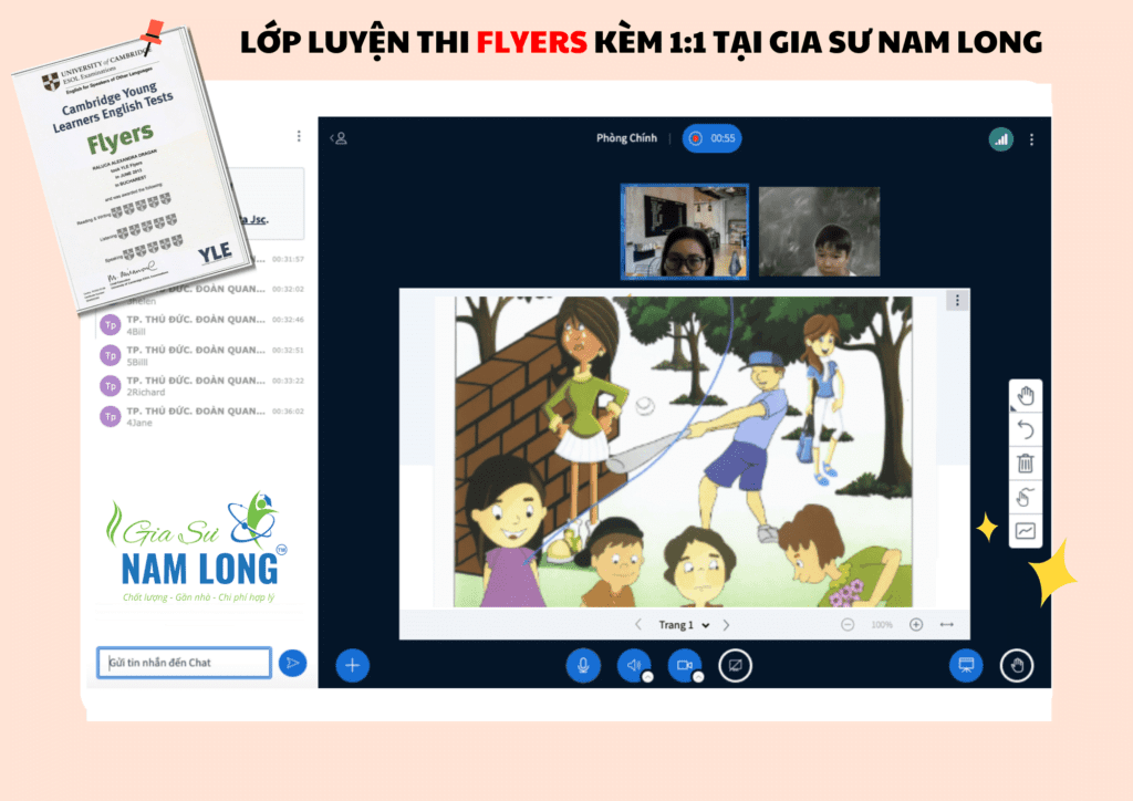 Lớp Luyện thi chứng chỉ Tiếng Anh - Flyers